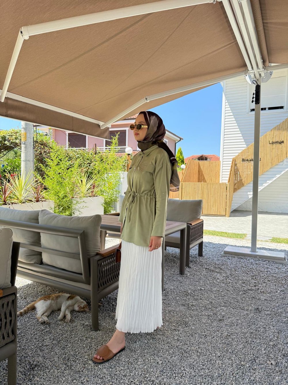 My Magazin Beli Bağlamalı Tunik 7368 Yeşil