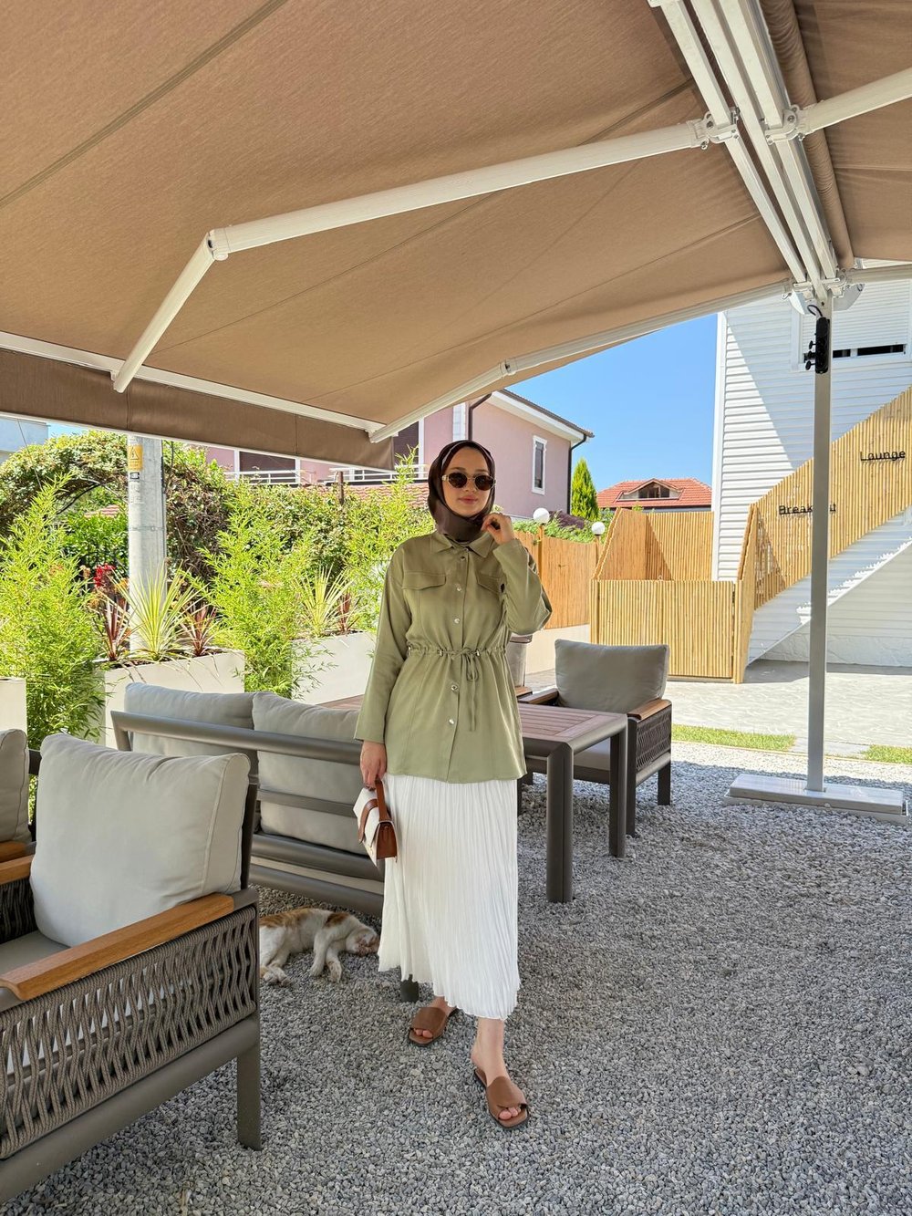My Magazin Beli Bağlamalı Tunik 7368 Yeşil
