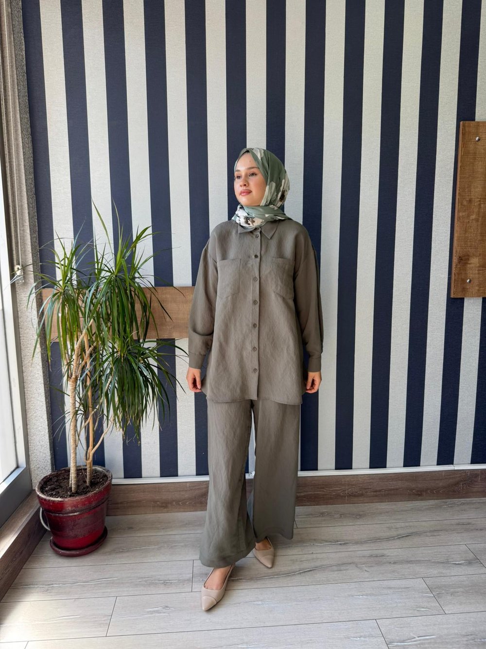 Nuss 1021 Pantolonlu Takım Haki