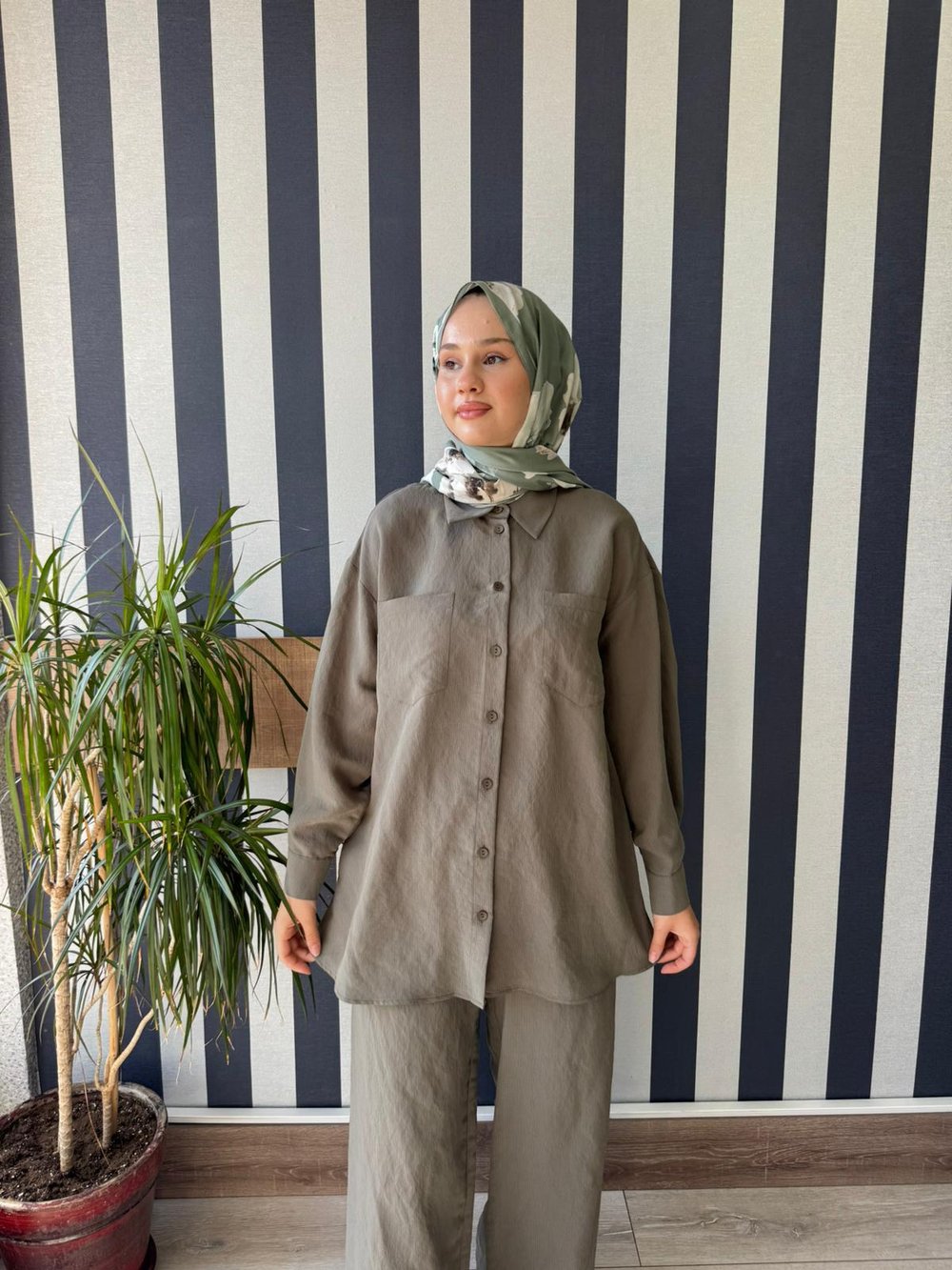 Nuss 1021 Pantolonlu Takım Haki