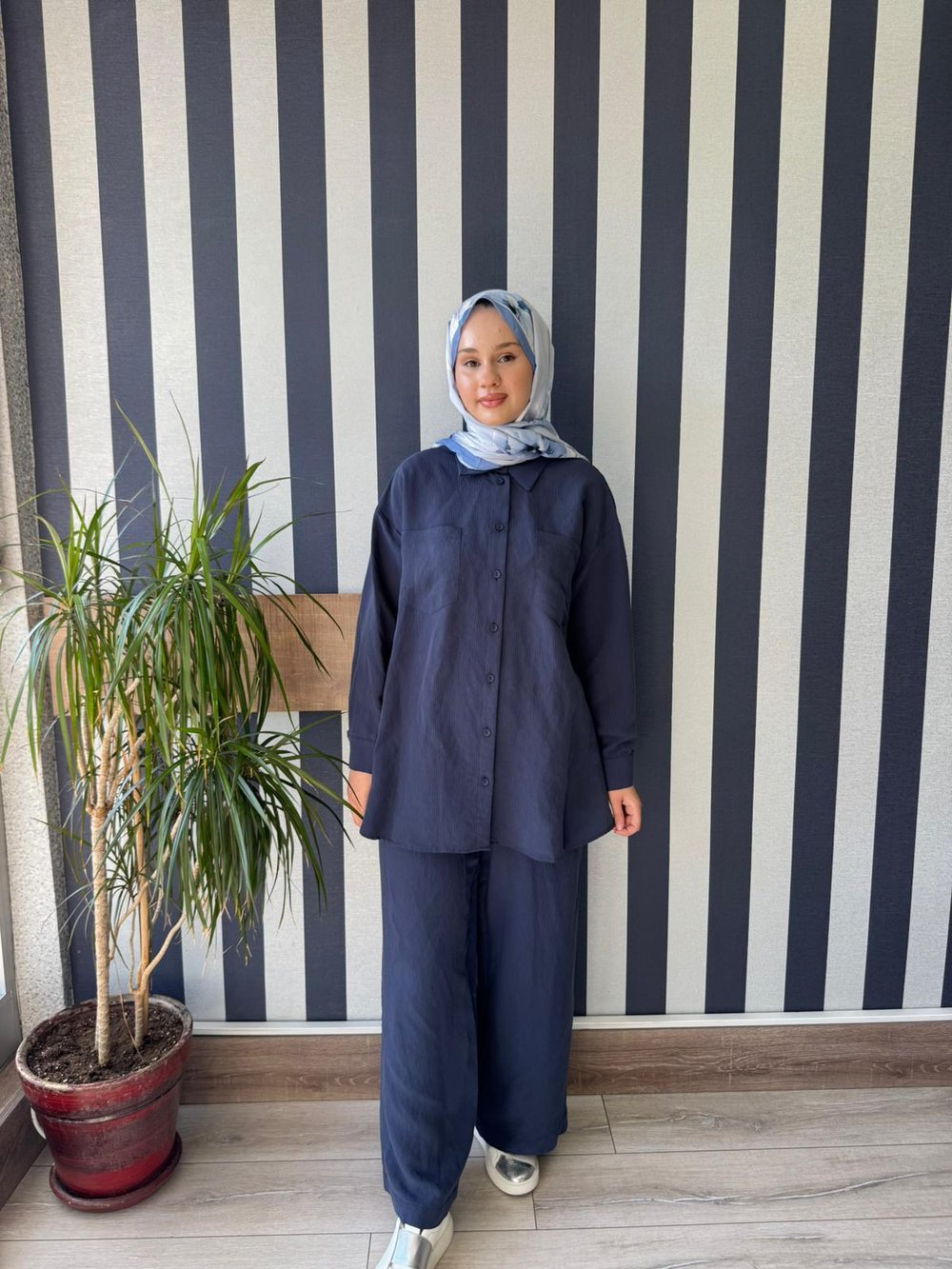 Nuss 1021 Pantolonlu Takım Lacivert