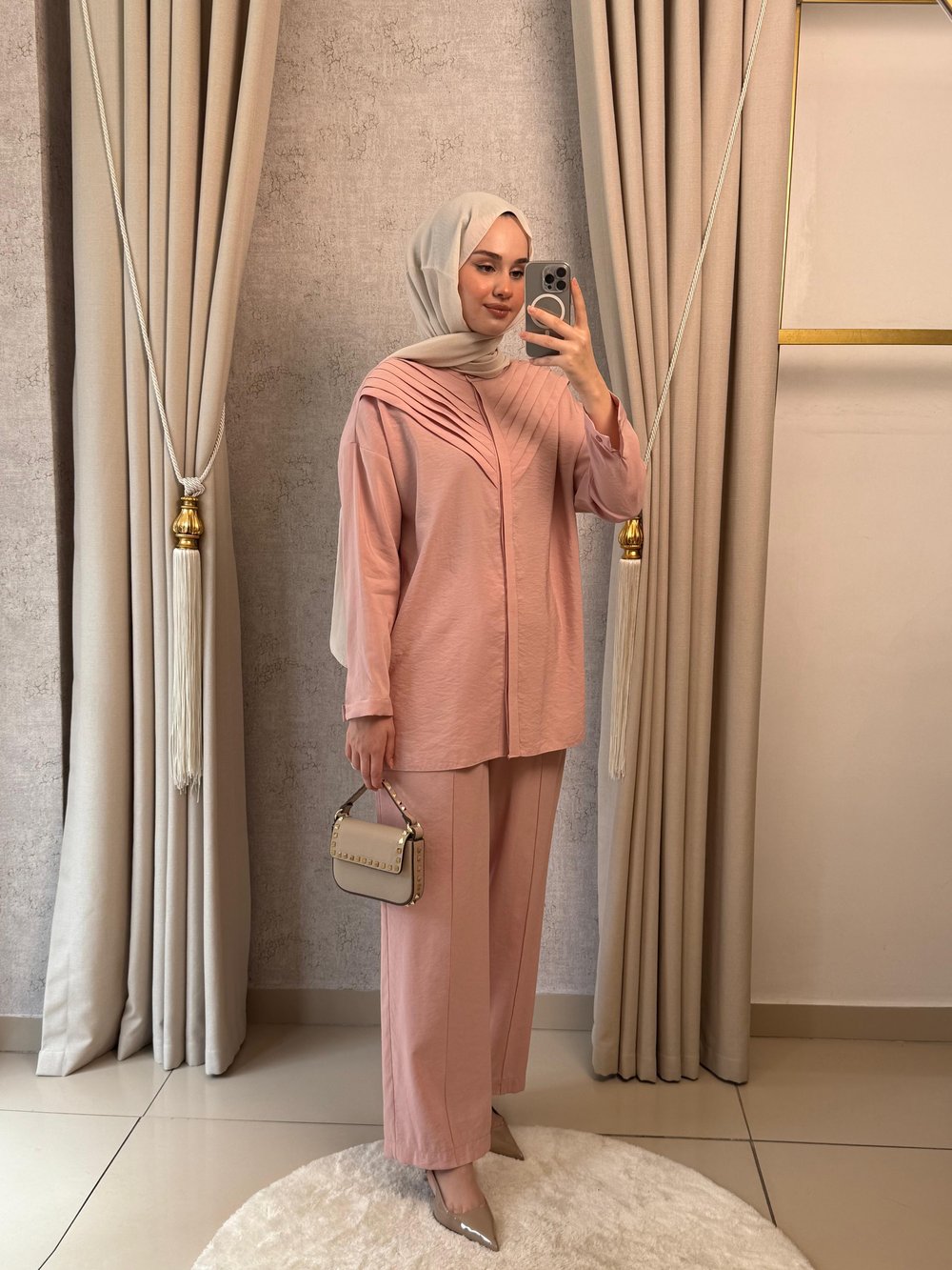 Nuss 1071 Pantolonlu Takım Pudra