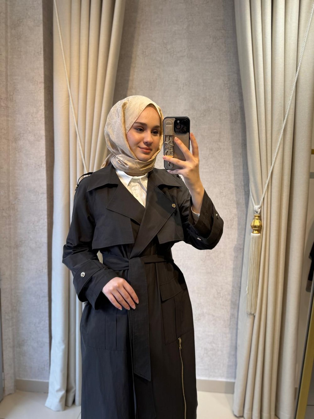 Nuss 6045 Eteği Fermuar Detaylı Trechkot Kahverengi