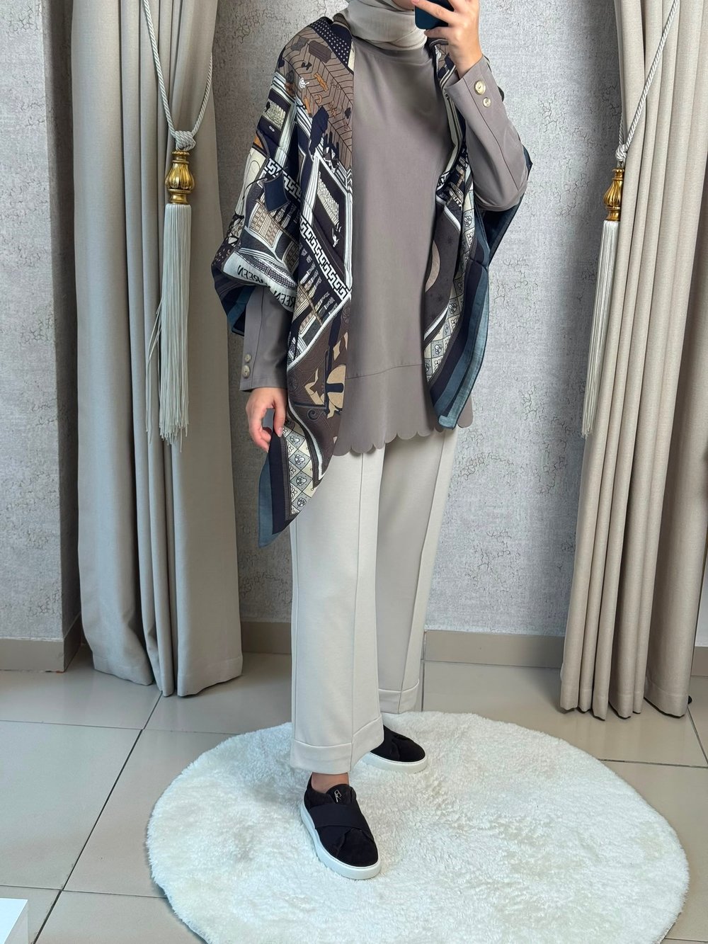Tığ Triko 4103 Oversize Tunik Vizon