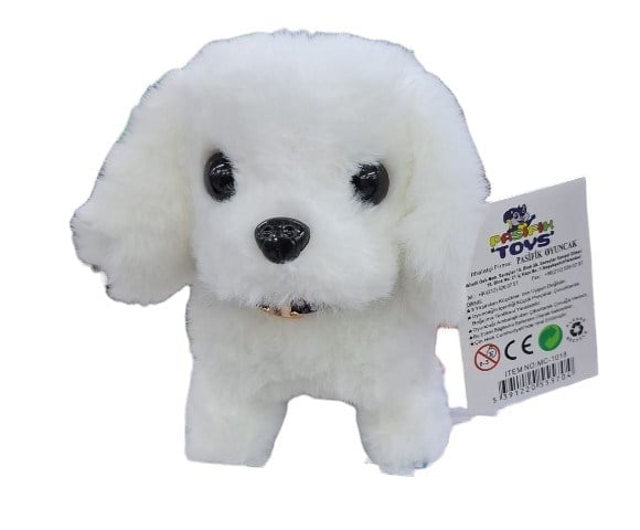  PASİFİK PELÜŞ YAVRU KÖPEK MC-1018 4 RENK SESLİ PİLLİ  HAREKETLİ PELUŞ OYUNCAK 3+