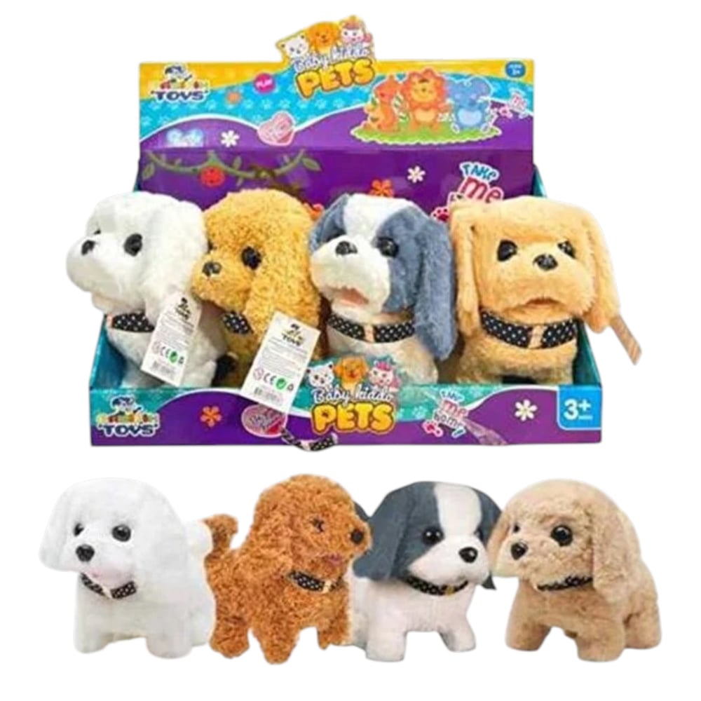  PASİFİK PELÜŞ YAVRU KÖPEK MC-1018 4 RENK SESLİ PİLLİ  HAREKETLİ PELUŞ OYUNCAK 3+
