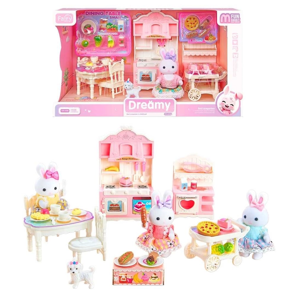 BAY DREAMY MİNİ TAVŞAN 6719 BÜYÜK MUTFAK OYUN EVİ SETİ 3+