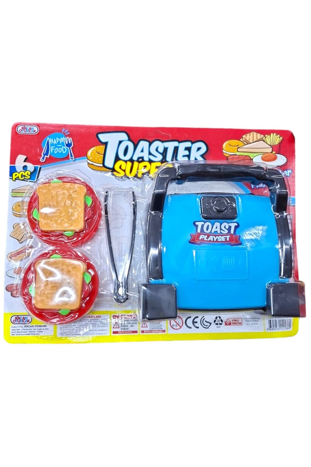 BİRCAN EV ALETİ 166 TOST MAKİNESİ SETİ 6 PARÇA KARTELA 3+