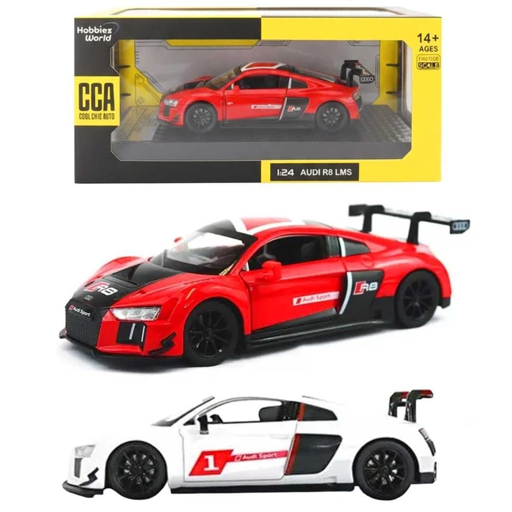 CCA MODEL ARABA 68262CCN-12 AUDİ R8 LMS METAL AÇILIR KAPI IŞIKLI 1:24 3+