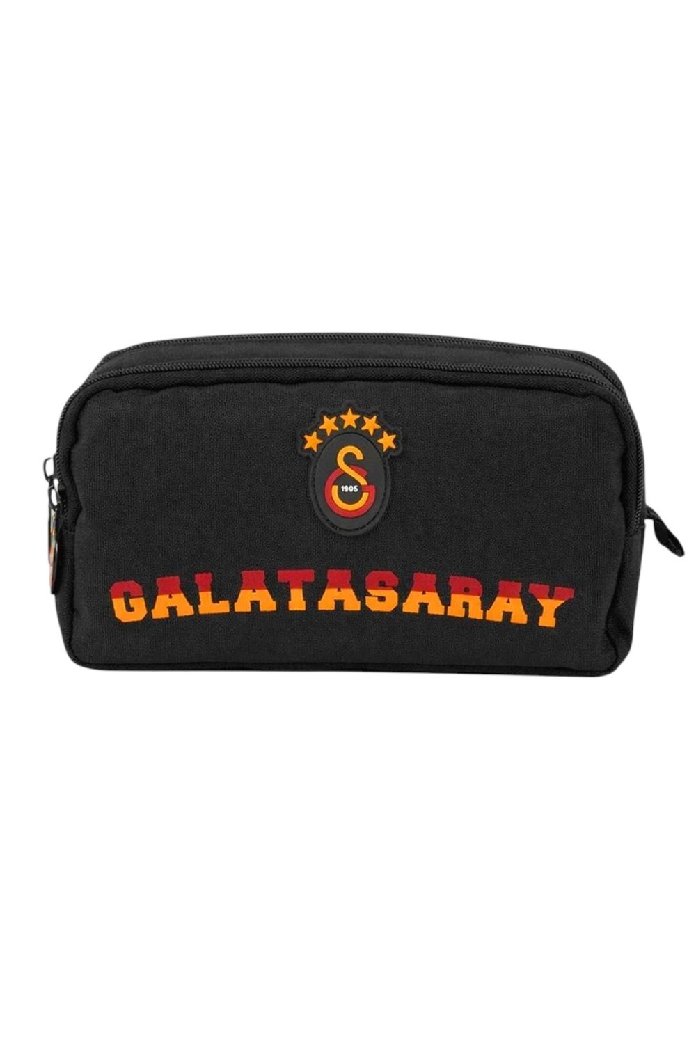 GALATASARAY KALEM ÇANTASI 26528 5 YILDIZLI RUBBER SARI KIRMIZI BASKI ÇİFT BÖLMELİ