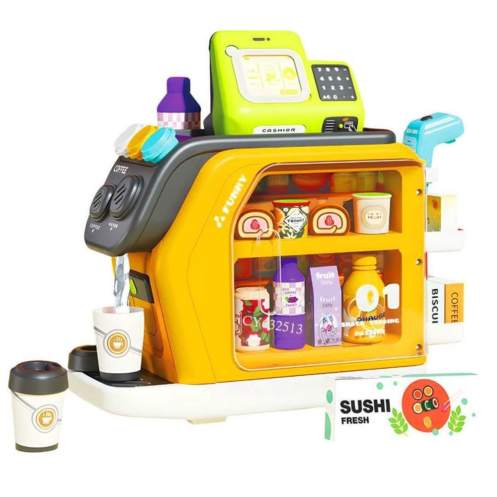  Galtoys GJJ-L-92 Oyuncak Kahve Makinesi ve Yazar Kasa Evcilik Seti 3+ Yaş