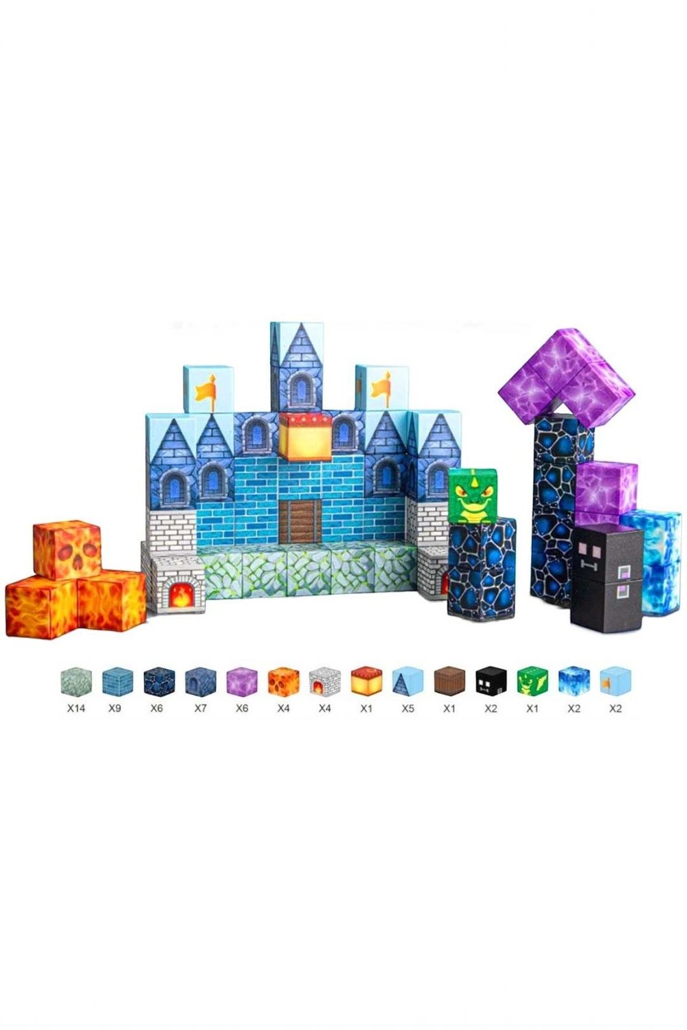 KZL Manyetik Blok Yapı Küpleri Seti 64 Parça (2x2x2 cm) - Mıknatıslı Zeka Oyuncağı