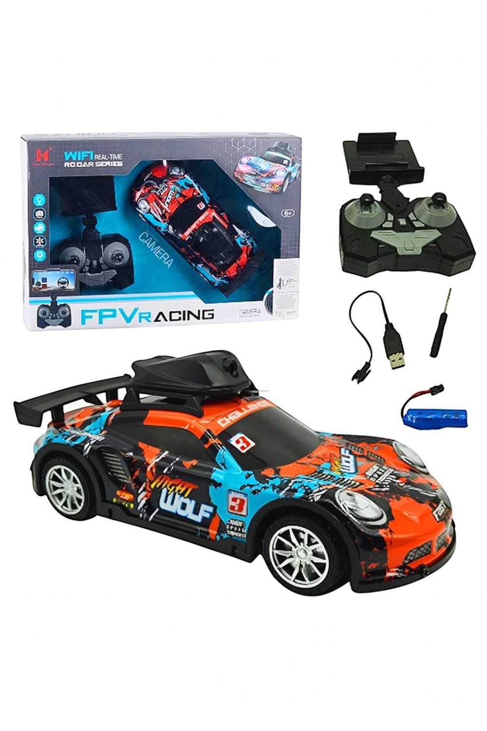 LİMON LH-C076 KUMANDALI RACİNG ARABA KAMERALI WİFİ FOTOĞRAF-VİDEO F/F IŞIKLI ŞARJLI 6+