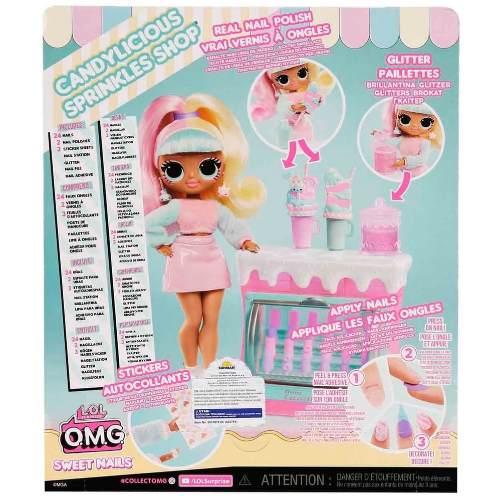 LOL SURPRİSE OMG BEBEK 503781 SWEET NAİLS CANDYLİCİOUS SPRİNKLES SHOP 3+