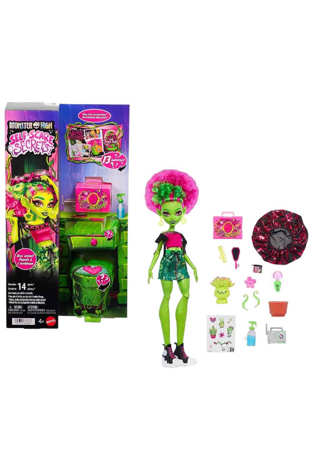 MONSTER HİGH JHK45 SELF SCARE SECRETS GÜZELLİK SIRLARI VENUS MCFLYTRAP BEBEK 27 CM 4+