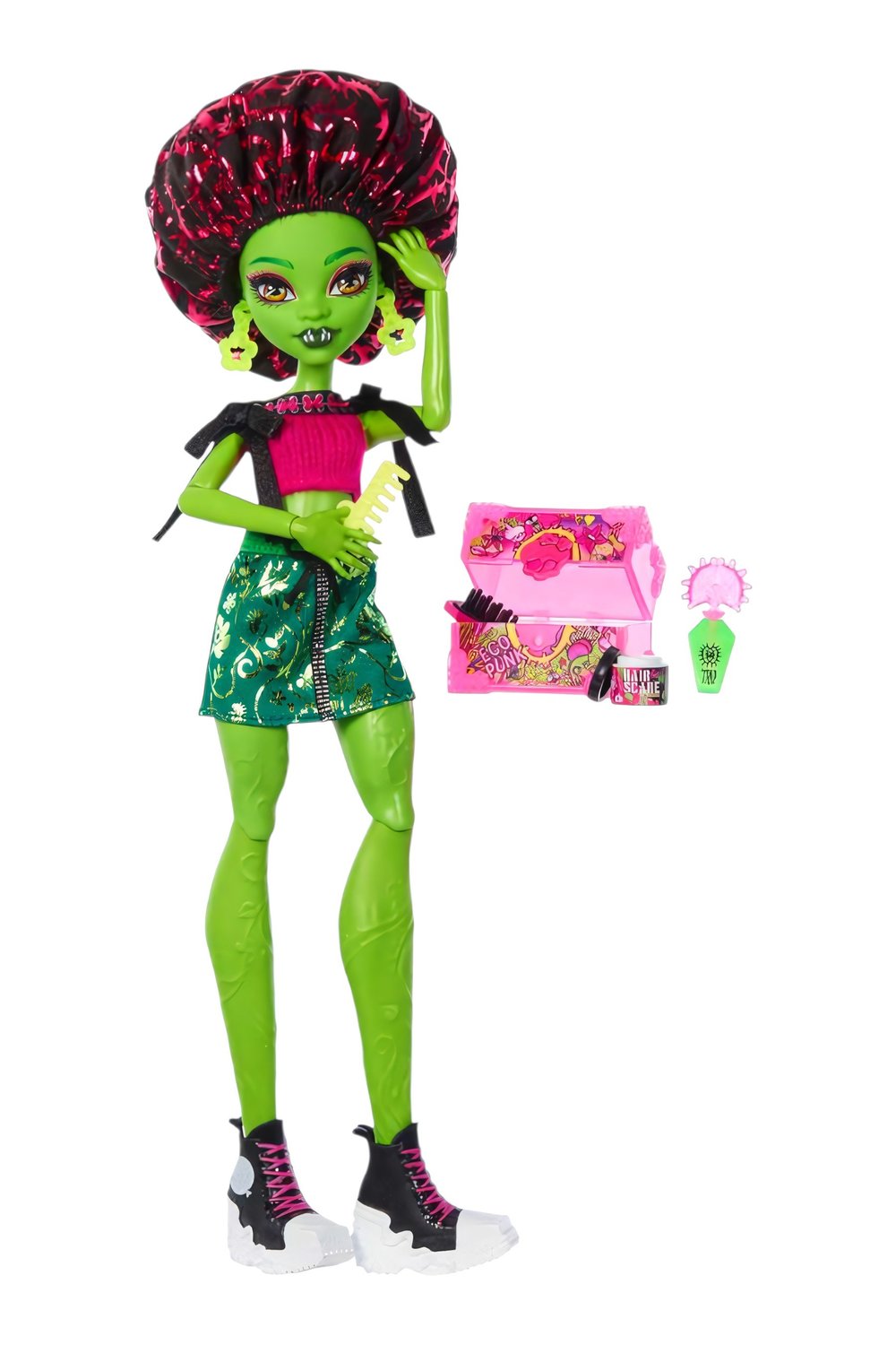 MONSTER HİGH JHK45 SELF SCARE SECRETS GÜZELLİK SIRLARI VENUS MCFLYTRAP BEBEK 27 CM 4+