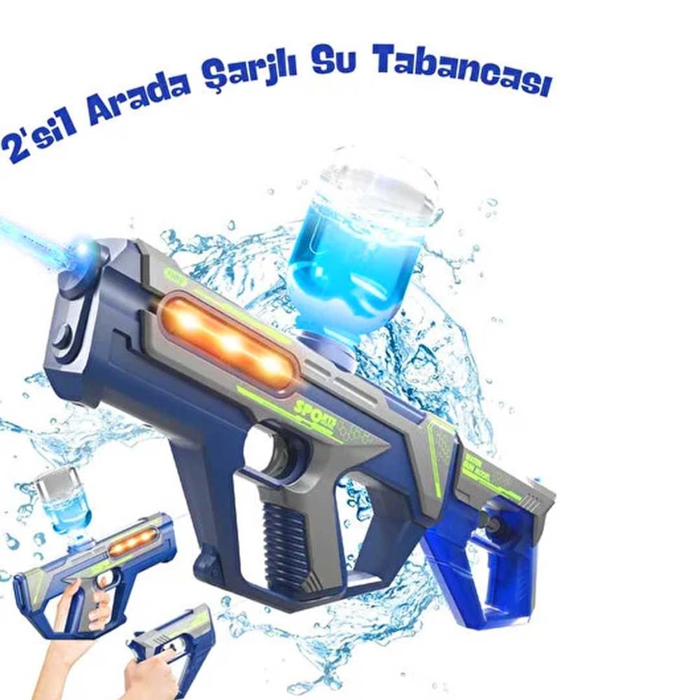 PASİFİK ELEKTRİKLİ SU TABANCASI 1003 25 CM 200 ML KAPASİTELİ 6+