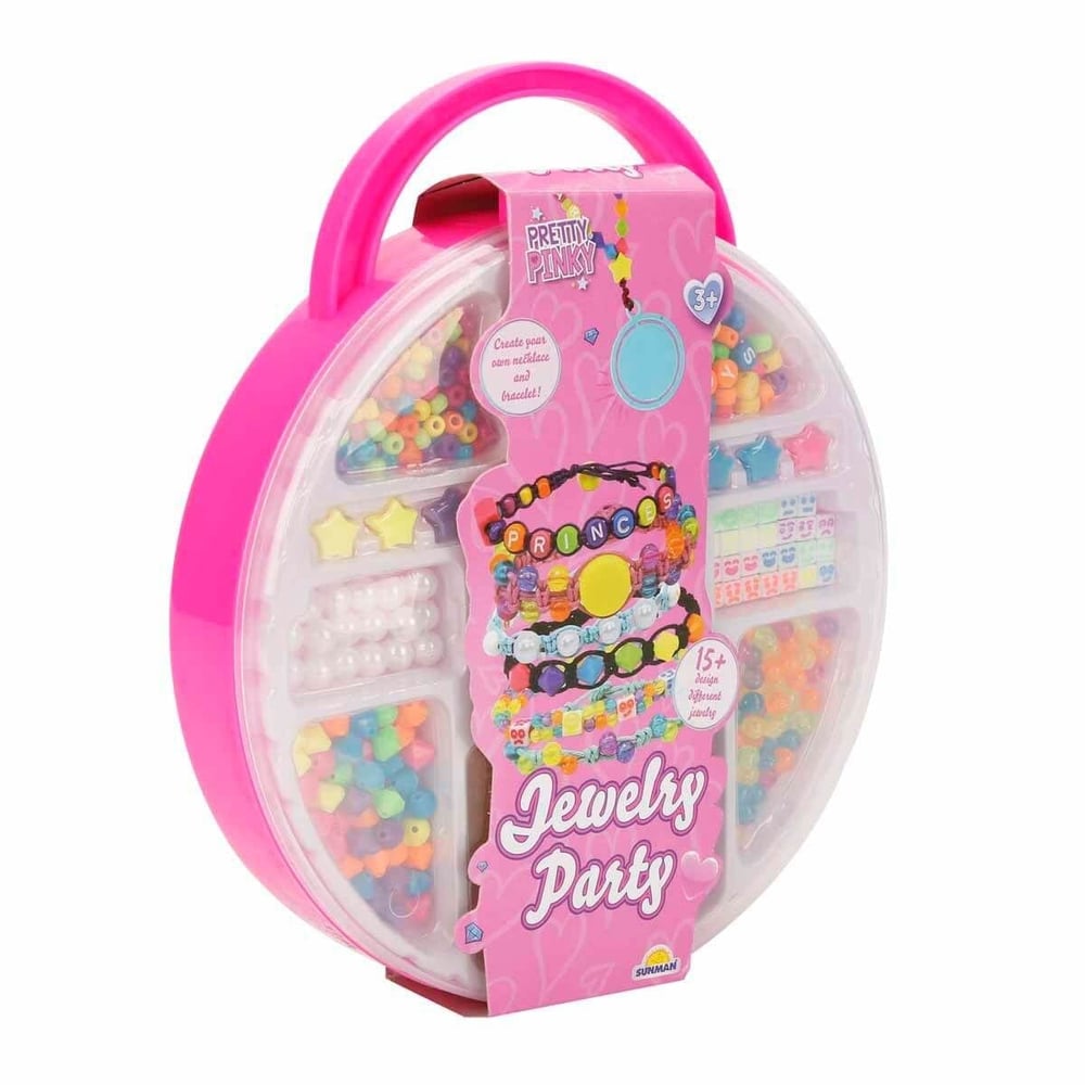 SUNMAN HOBİ SETİ PRETTY PİNKY 11028 TAKI PARTİSİ BONCUK YAPIM TAKI SETİ 3+