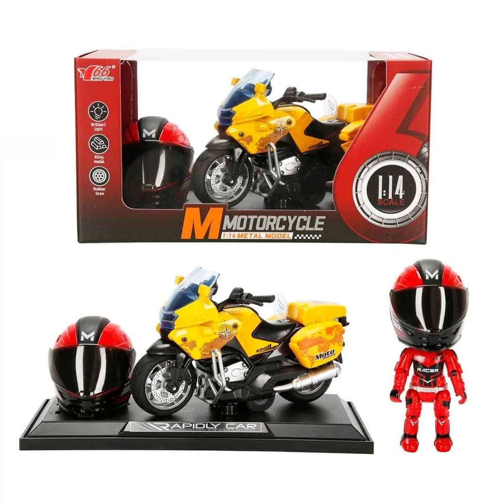SUNMAN MOTORCYCLE MY66-M1217K MOTOSİKLET BMW KASKLI FİGÜR SESLİ IŞIKLI 1:14 ** 1 ADET FİYATIDIR **