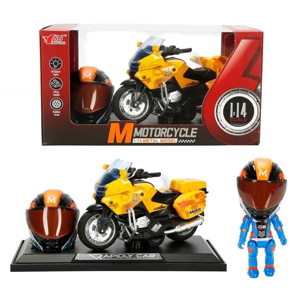 SUNMAN MOTORCYCLE MY66-M1217K MOTOSİKLET BMW KASKLI FİGÜR SESLİ IŞIKLI 1:14 ** 1 ADET FİYATIDIR **