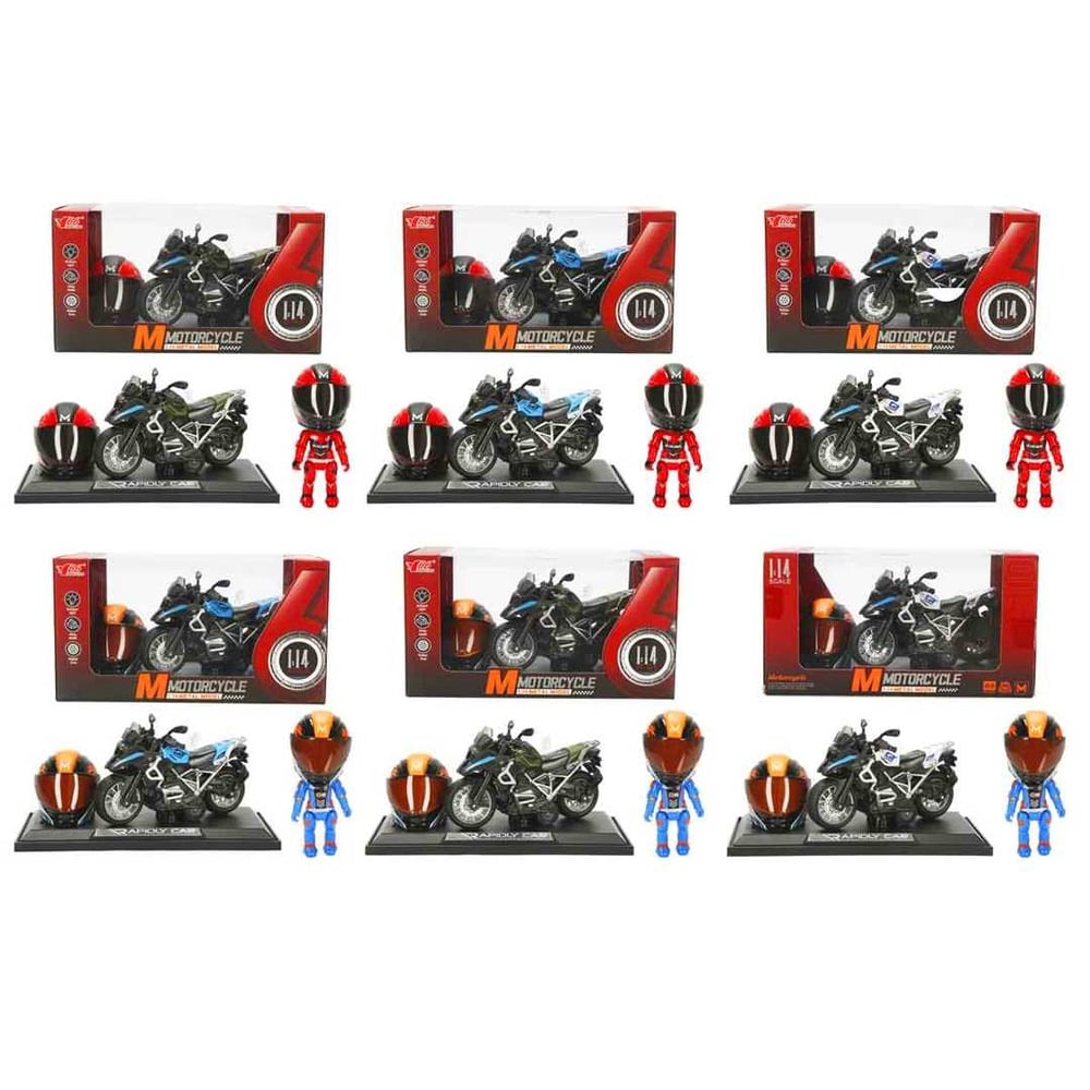 SUNMAN MOTORCYCLE MY66-M1218K MOTOSİKLET BMW OFF-ROAD KASKLI FİGÜR SESLİ IŞIKLI 1:14 3+