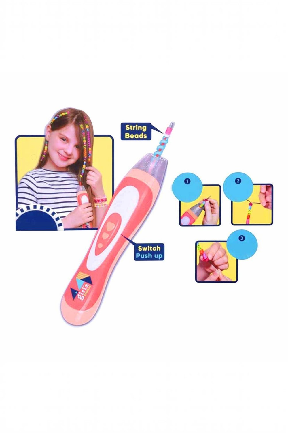 Sunman Pretty Pinky Boncuklu Takı Yapım Seti - Kendin Yap Çocuk Hobi Seti (5+ Yaş)