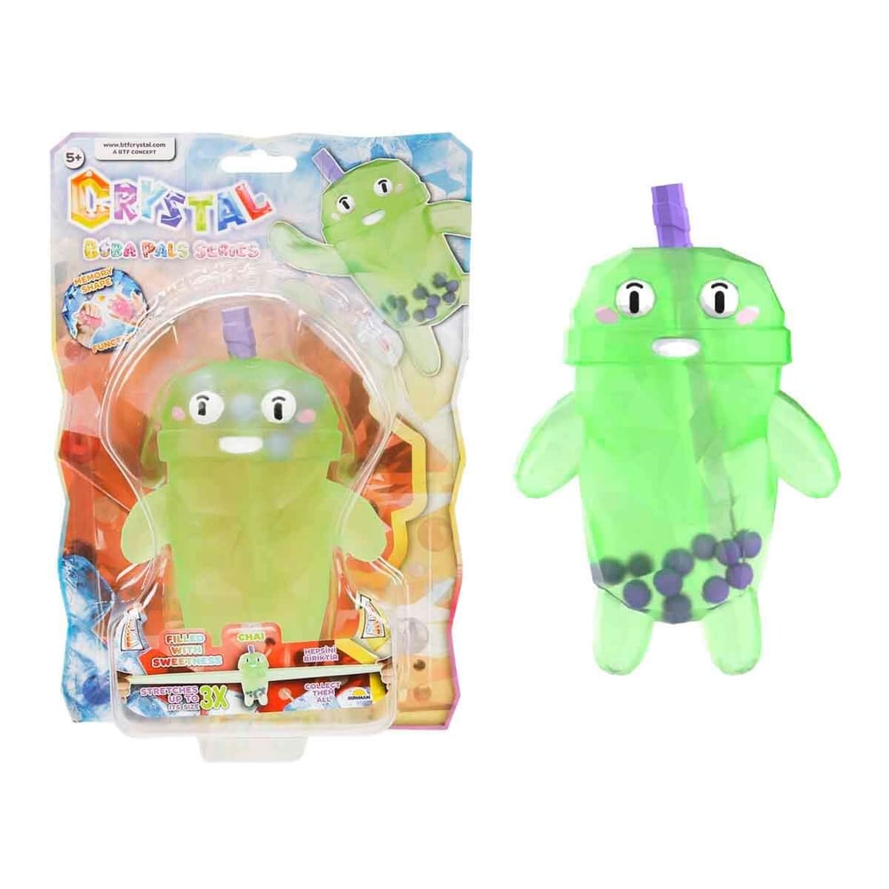 SUNMAN STRETCHY BEST TOY FOREVER 358234 BUBBLE TEA CRYSTAL BOBA PALS SERİ UZAYAN ESNEK FİGÜR 14CM 