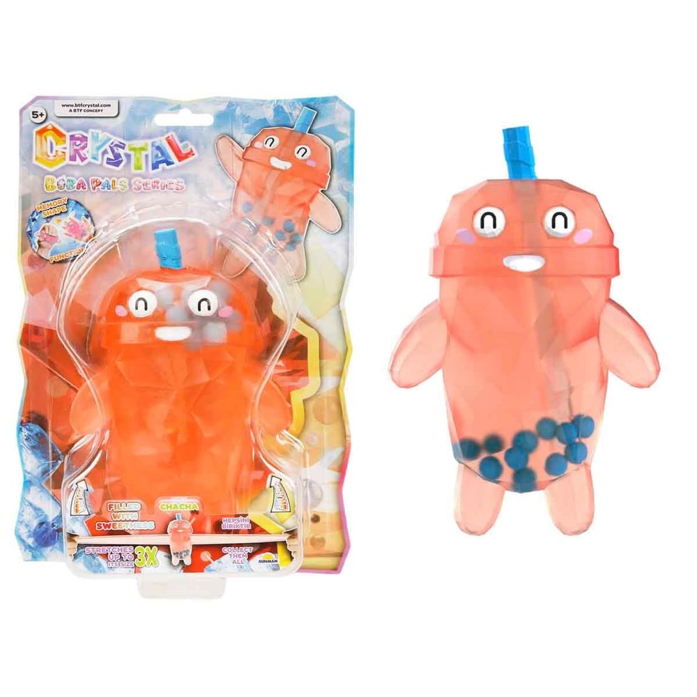 SUNMAN STRETCHY BEST TOY FOREVER 358234 BUBBLE TEA CRYSTAL BOBA PALS SERİ UZAYAN ESNEK FİGÜR 14CM 