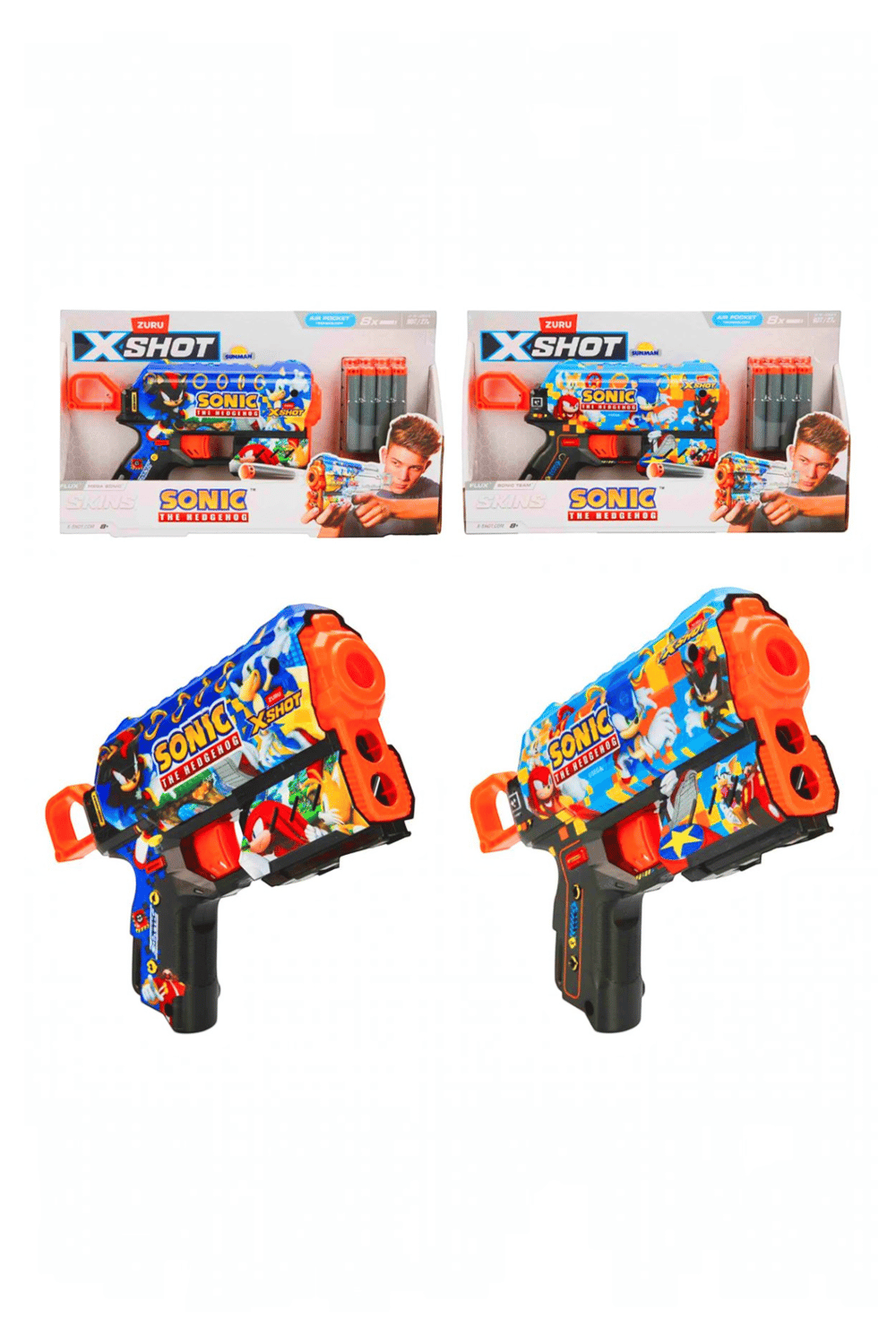 Zuru X-Shot Sonic Skins Flux Oyuncak Sünger Tabancası 36648 - 8 Mermi Dahil