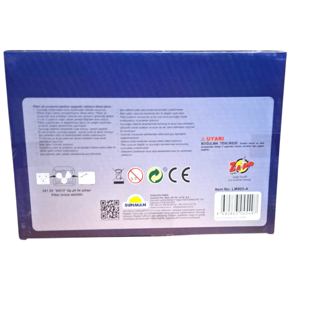 SUNMAN ZAPP LM905-A SÖK TAK AUTOBOTS 5İN1 SESLİ IŞIKLI 133 PARÇA 3+