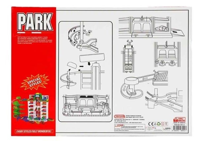 TOYSAN PARK TOY-41 ASANSÖRLÜ GARAJ SETİ 3 ARAÇ +3