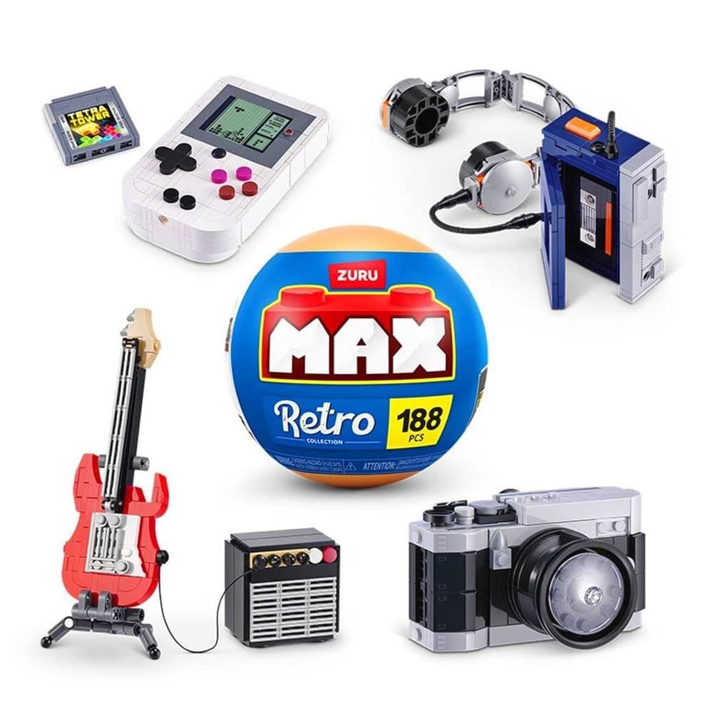 ZURU MAX RETRO LEGO M0502000 S2 RETRO SÜRPRİZİ 188 PARÇA 8+