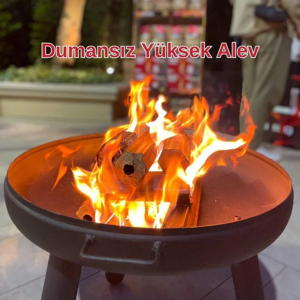 Bonga Briket Şömine Odunu Dumansız ve Kokusuz Yüksek Alevli - 20 Adet (20 kg)