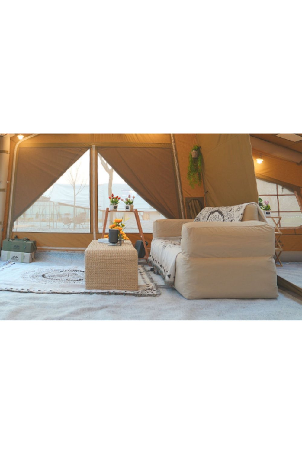Forenia Air Rest Şişme Kamp Koltuğu 155x82x88 cm Bej