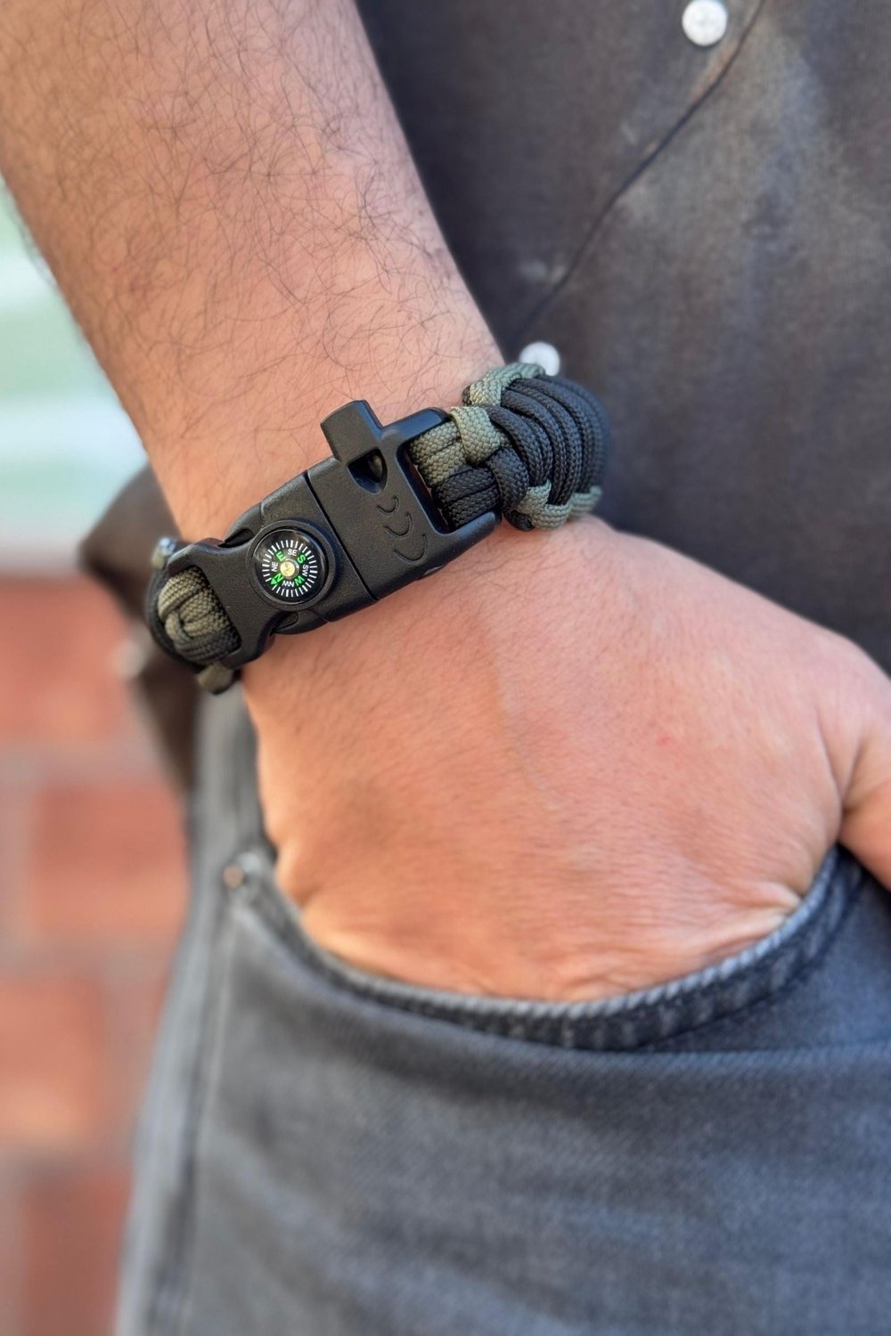 İzci Paracord Bileklik | Pusulalı