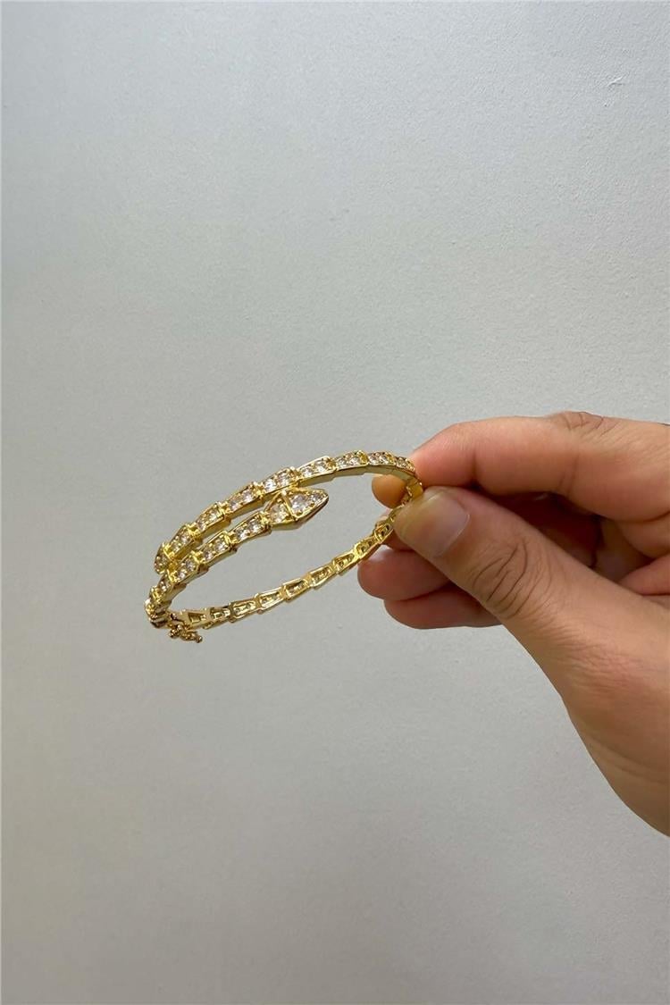 14 K Renk Vip Zirkon Taşlı Kelepçe
