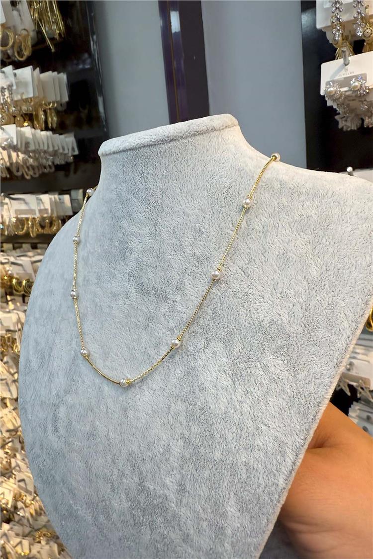 14 K Yeşil Altın Renk Vip Kolye