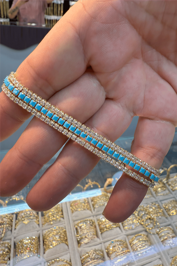 14 K Yeşil Altın Renk Xuping Vip Bileklik 