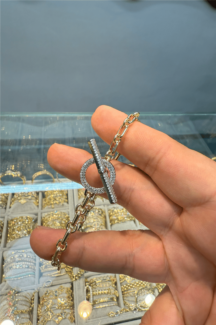 14 K Yeşil Altın Renk Xuping Vip Bileklik 