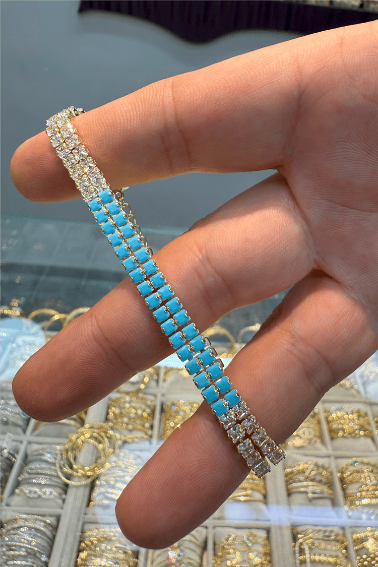 14 K Yeşil Altın Renk Xuping Vip Bileklik 