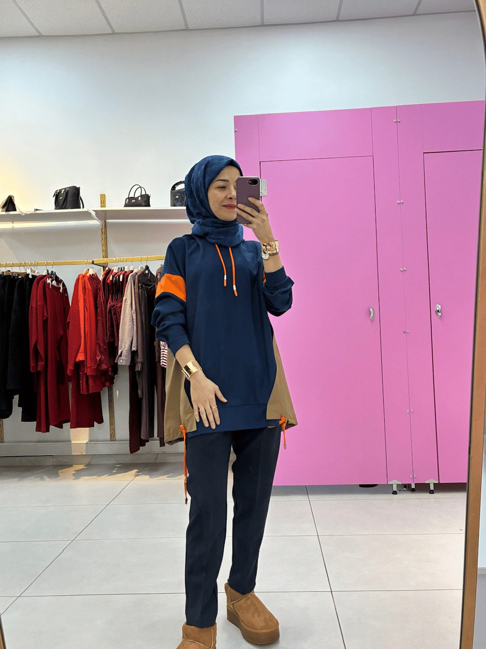 Nihan Lacivert Spor Tunik