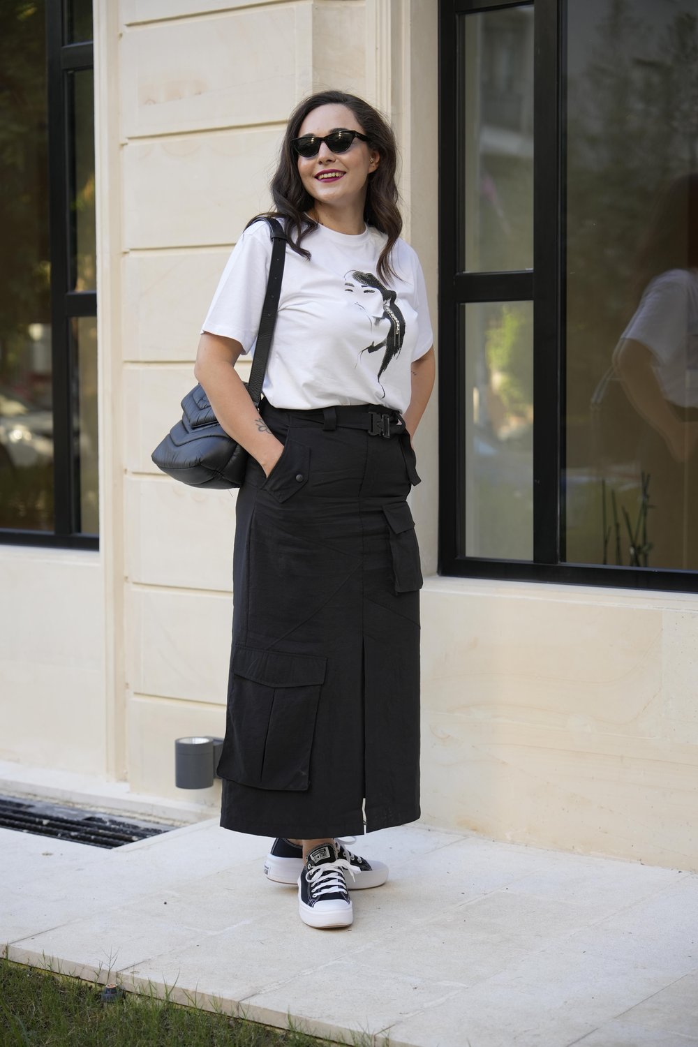 Siyah Kargo Etek