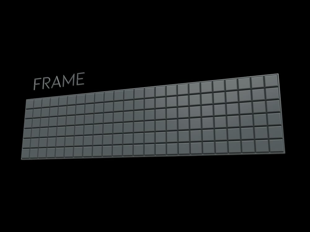3D Tabela Zemini Frame Antrasit (Ölçü Seçenekli)