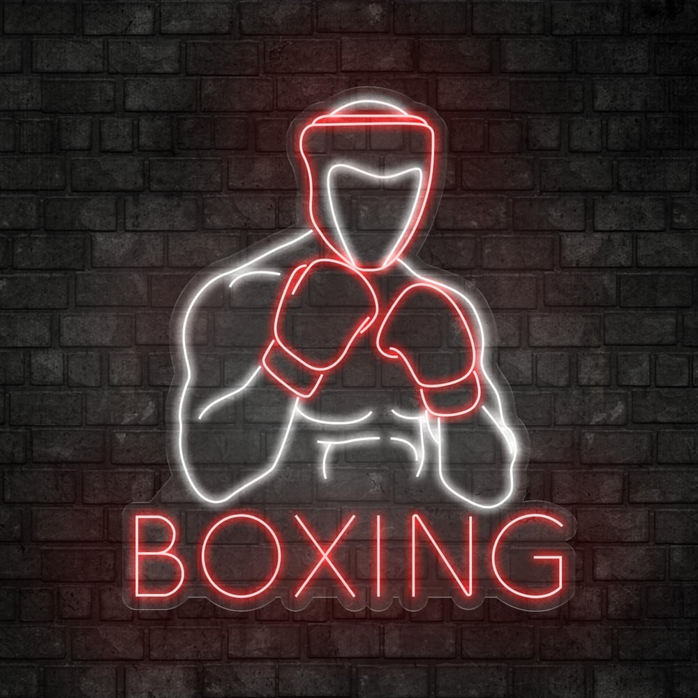 Boxing Yazılı Figürlü Led Neon