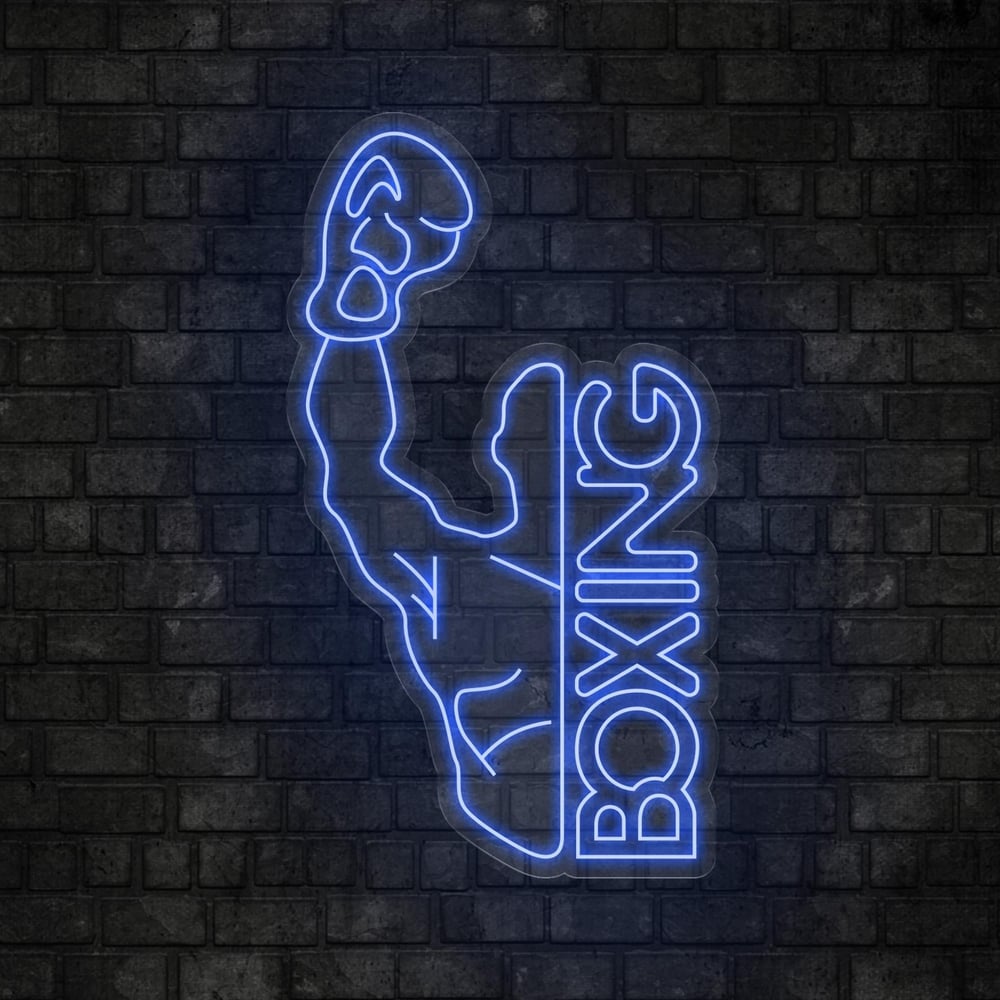 Boxing Yazılı Figürlü Led Neon
