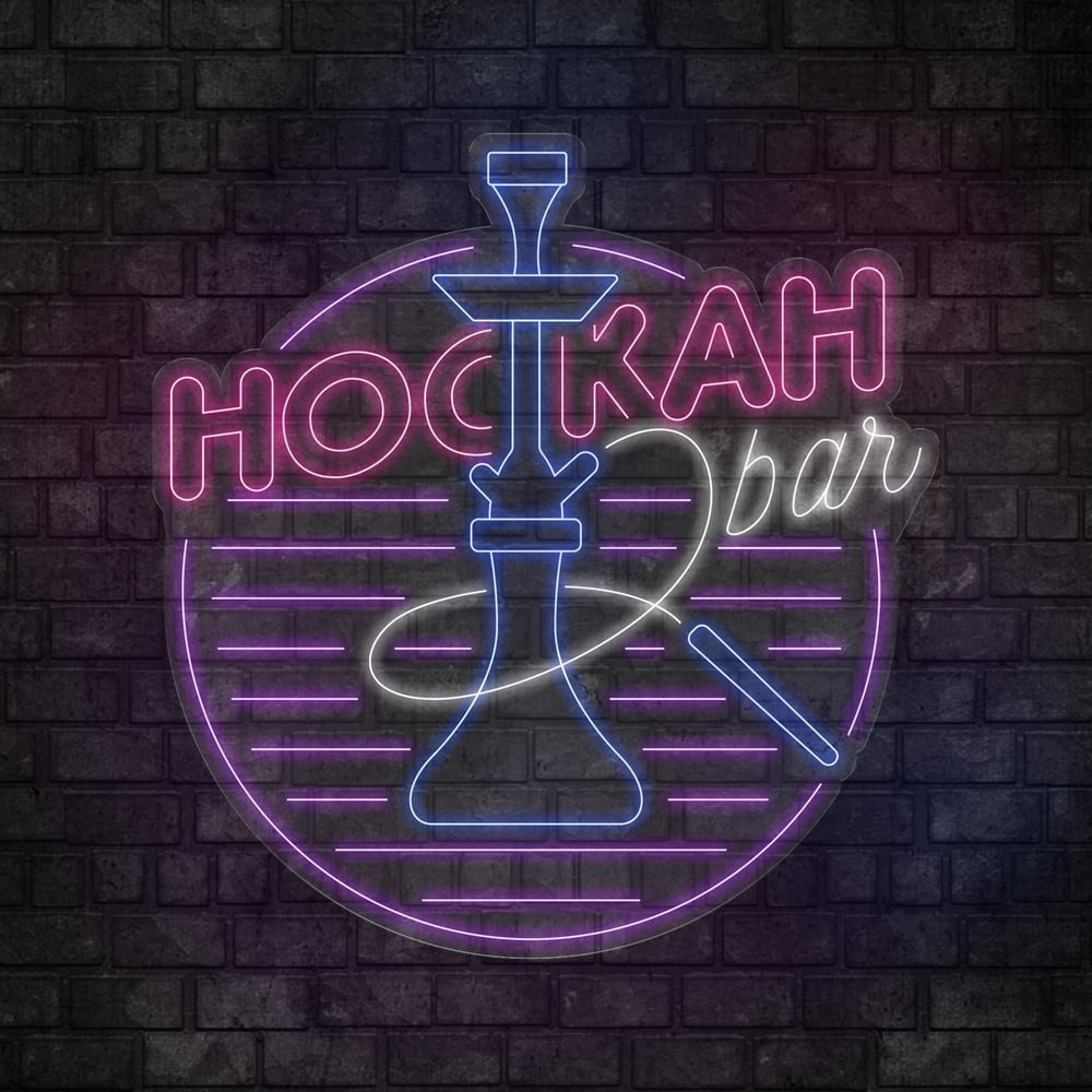 Hookah Bar Yazılı Figürlü Led Neon