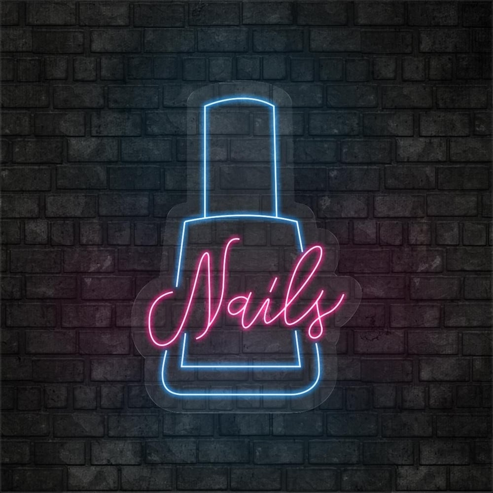 Nails Yazılı Figürlü Led Neon