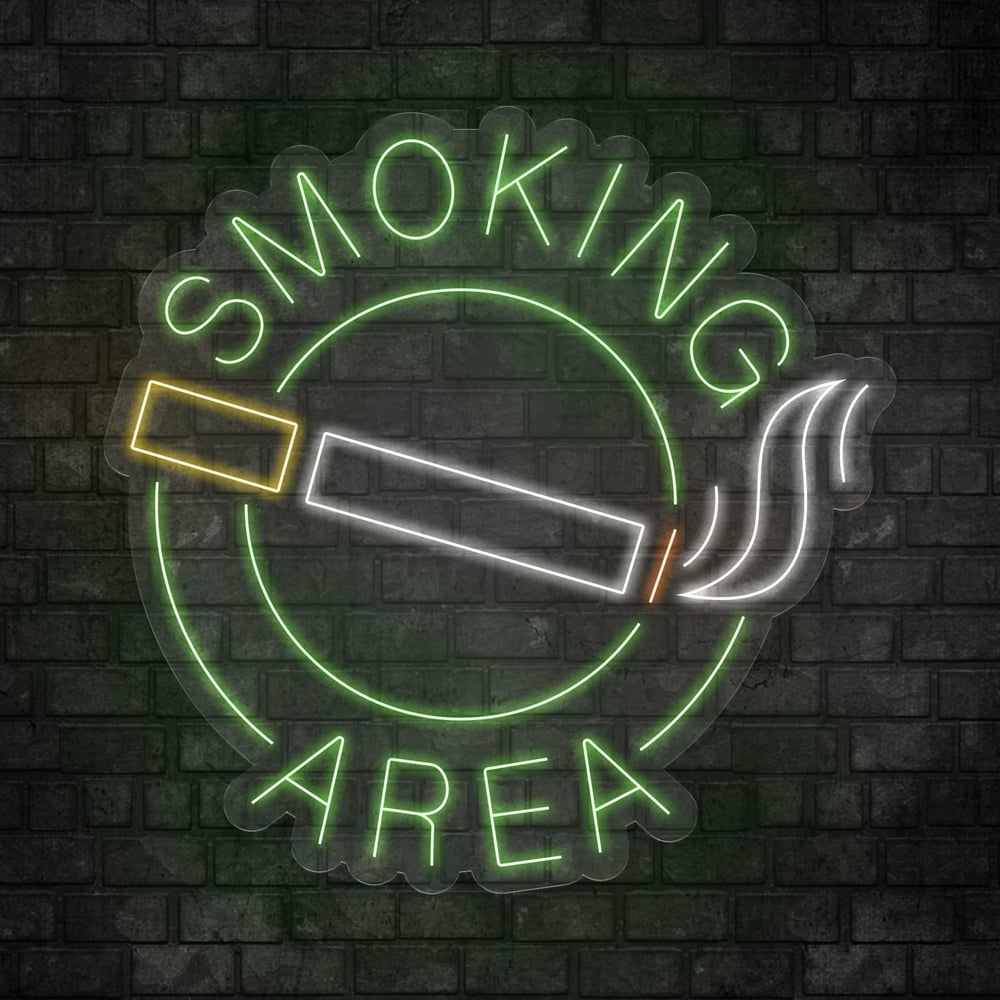 Smoking Area Figürlü Led Neon