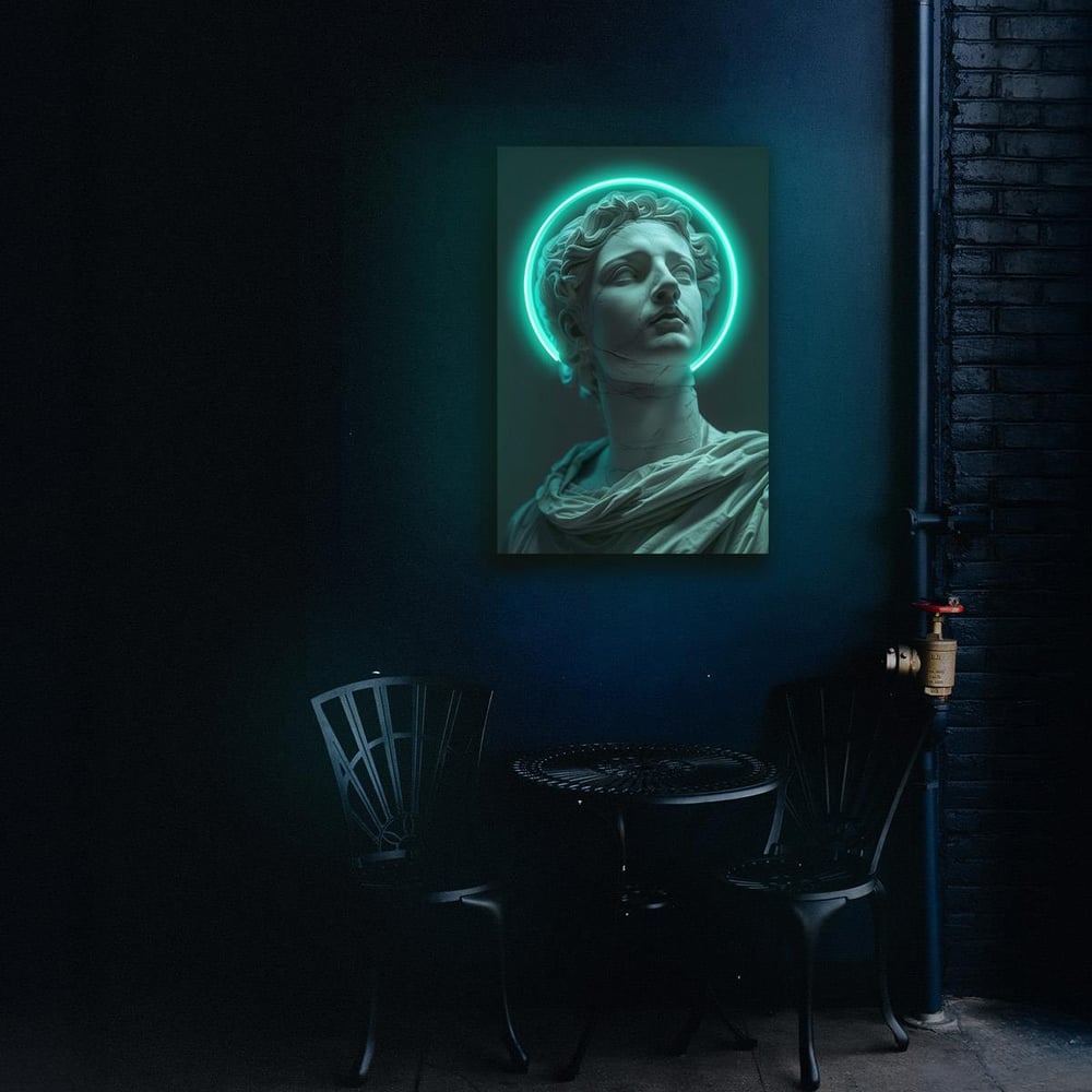 Yıldızlı Geceler Baskılı Neon Tabela
