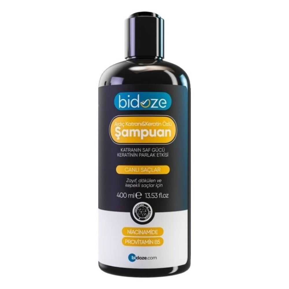 Bidoze Ardıç Katranı & Keratin Şampuanı 400 Ml | Kepek, Kaşıntı ve Dökülme Karşıtı
